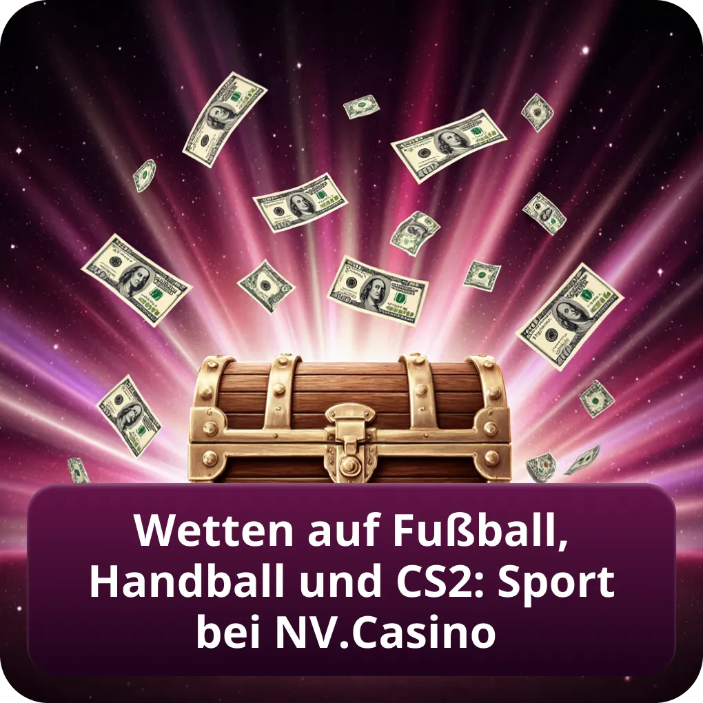 Wetten auf Fußball, Handball und CS2: Sport bei NV.Casino